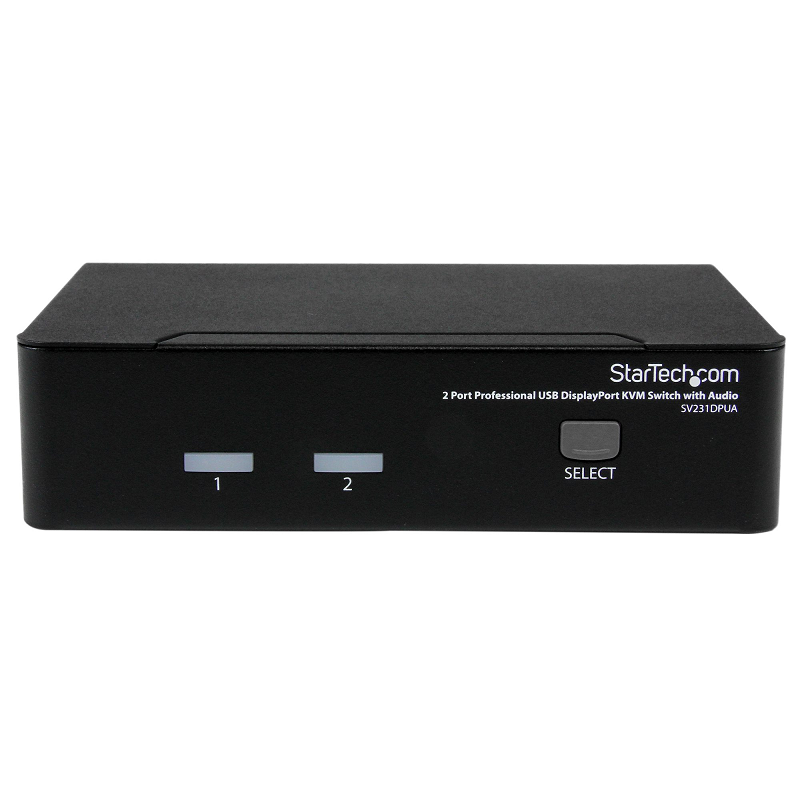 StarTech SV231DPUA 2 Port Professional USB DisplayPort KVM Switch with Audio